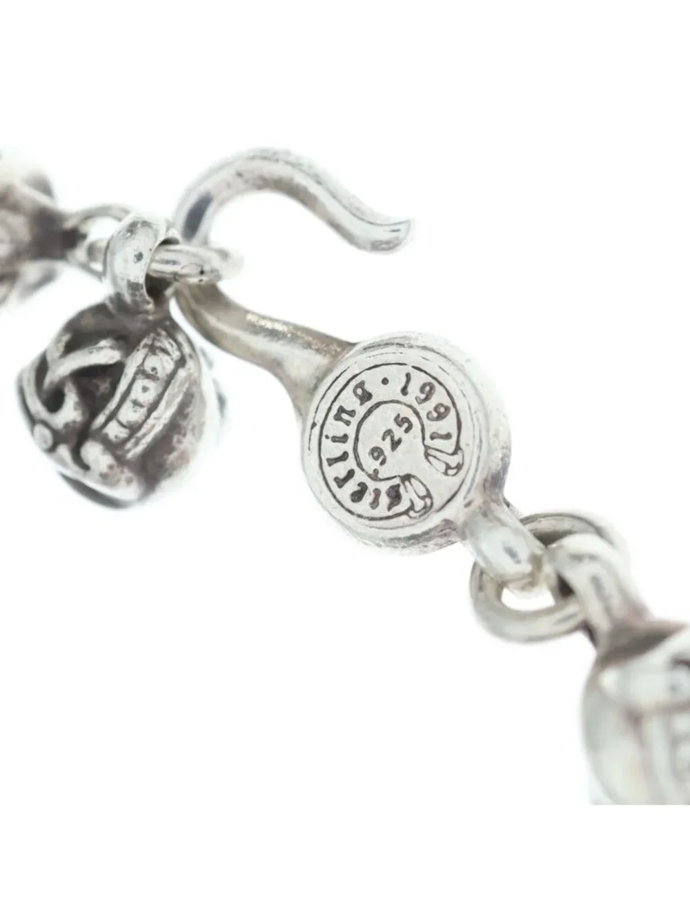 Chrome Hearts Celtic Crs Ball Cross Chain Necklace Silver
